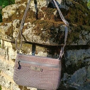 Treviso mock croc mini-crossbody bag w adjustable strap, Fall fashion, Fall boho